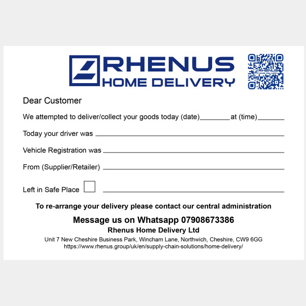 Delivery Calling Card Thumbnail