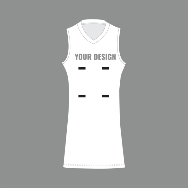 CLUB SHOP STANDARD V NECK NETBALL DRESS RACER BACK- Adult Thumbnail